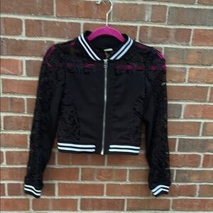 EUC Sz CLA Black Lace Girl's Jacket